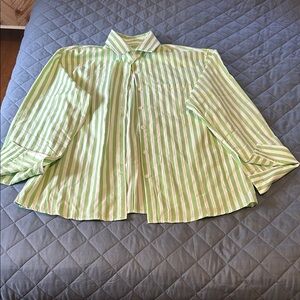 Green and White Striped Shirt